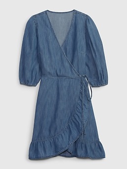 Gap denim on sale wrap dress