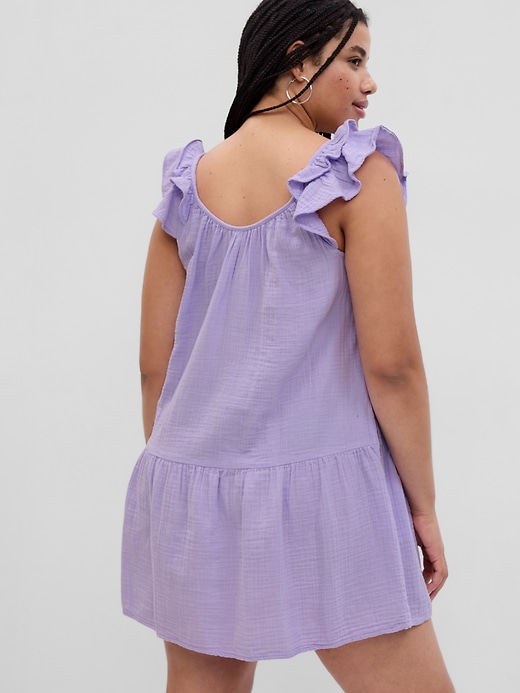 Image number 5 showing, Crinkle Gauze Mini Dress