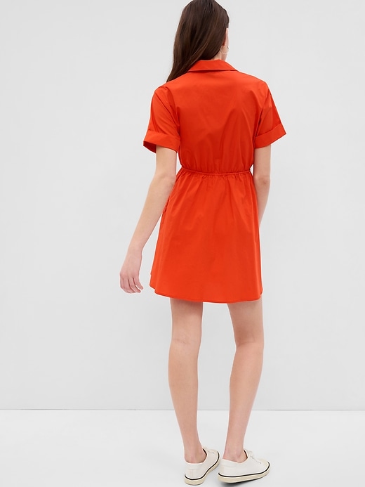 Image number 2 showing, Tie-Front Mini Shirtdress