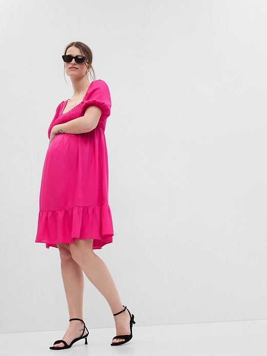 Image number 6 showing, Maternity Smocked Midi Dress