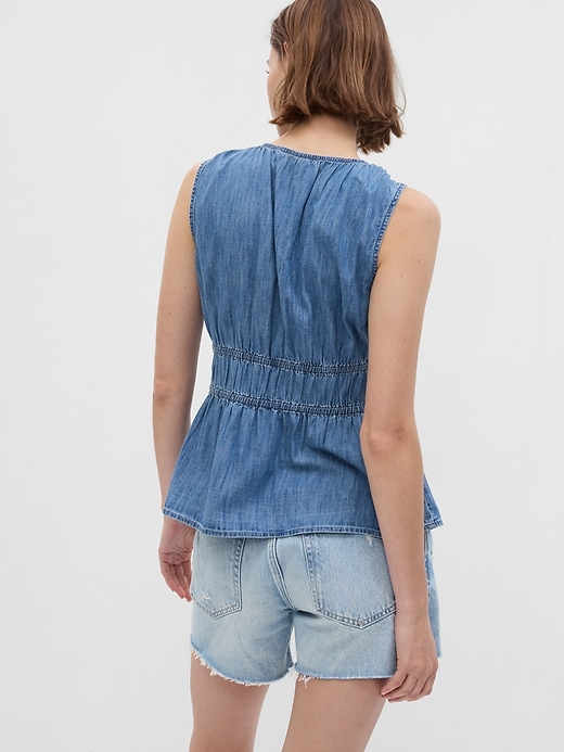 Image number 2 showing, 100% Organic Cotton Denim Top with Washwell