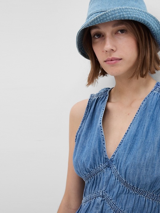 Image number 3 showing, 100% Organic Cotton Denim Top with Washwell