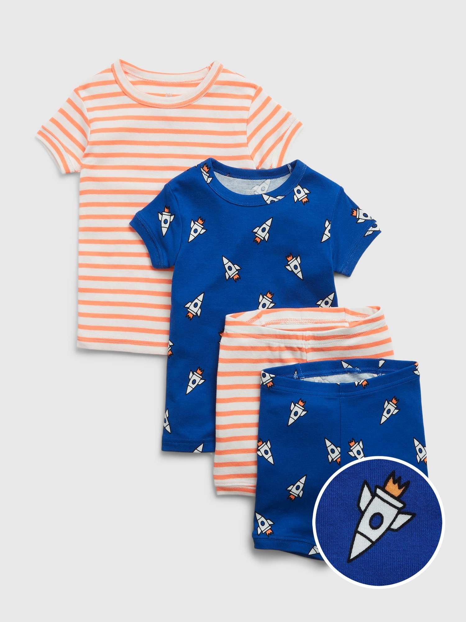 Gap babyGap Organic Cotton PJ Shorts Set (2-Pack) blue. 1