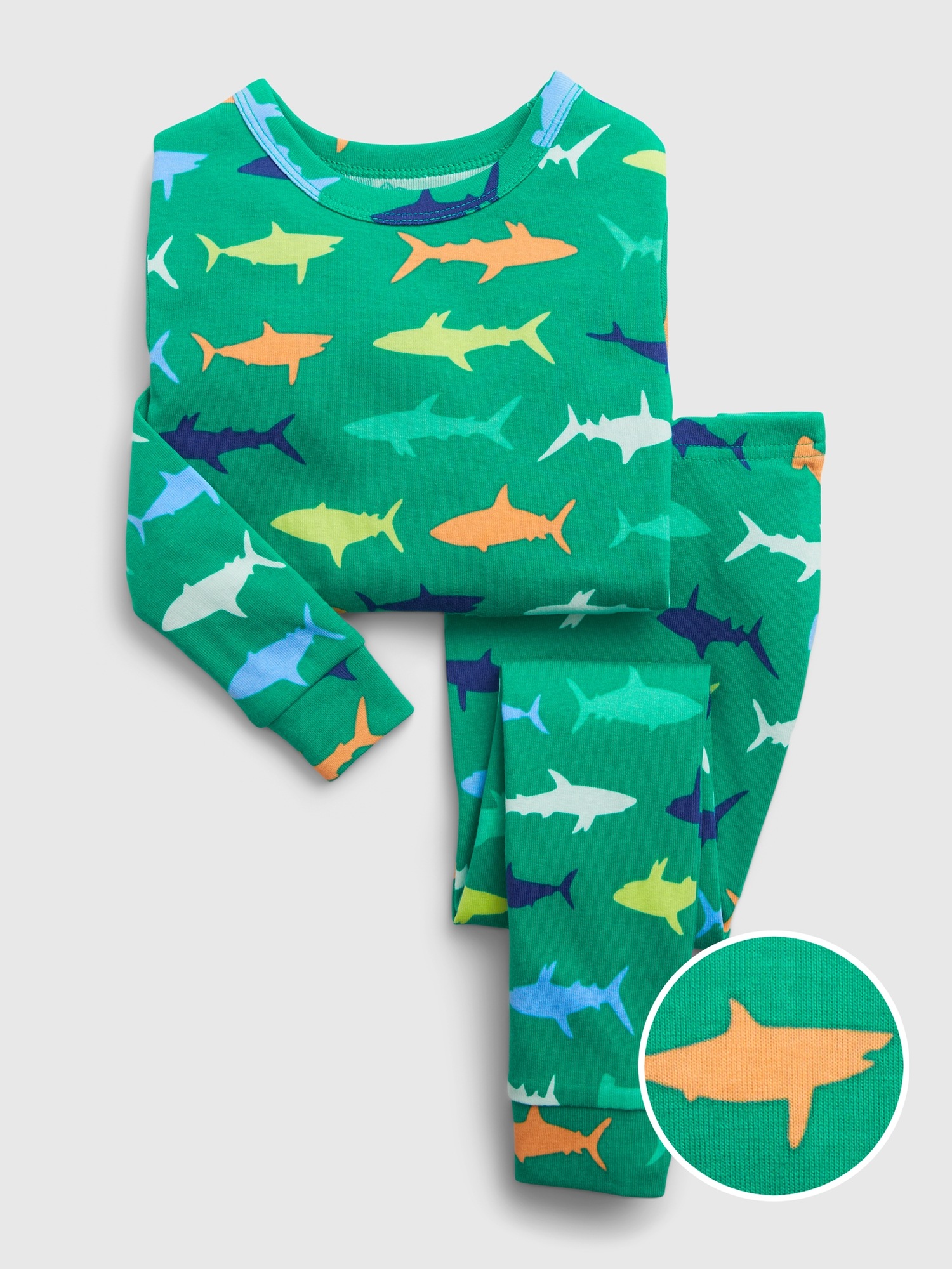 Gap babyGap 100% Organic Cotton Dino PJ Set green. 1