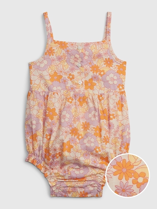 Image number 1 showing, Baby Floral Cutout Shorty One-Piece