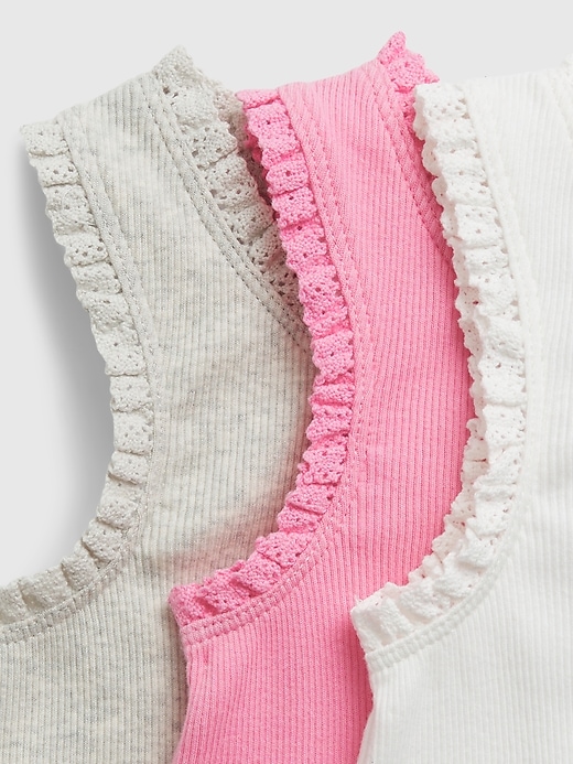 Image number 3 showing, Toddler Lace-Trim Tank Top (3-Pack)