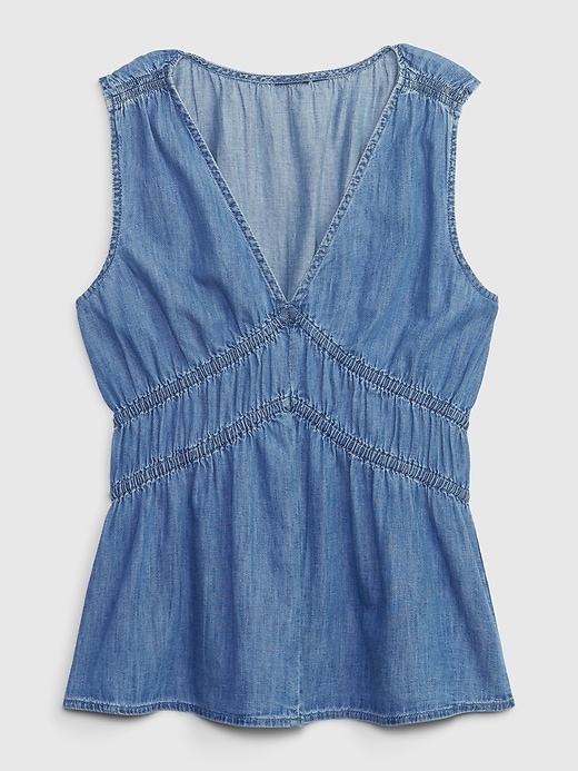 Image number 6 showing, 100% Organic Cotton Denim Top with Washwell