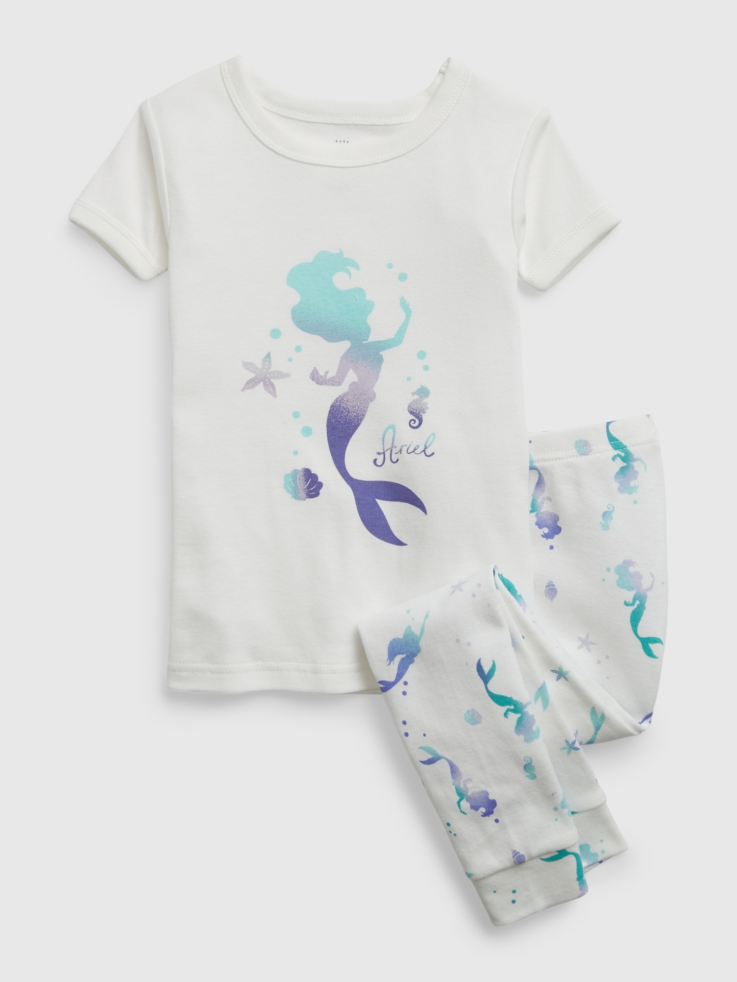 Disney Ariel Girls Pyjamas, Cotton Kids PJs, The Little Mermaid