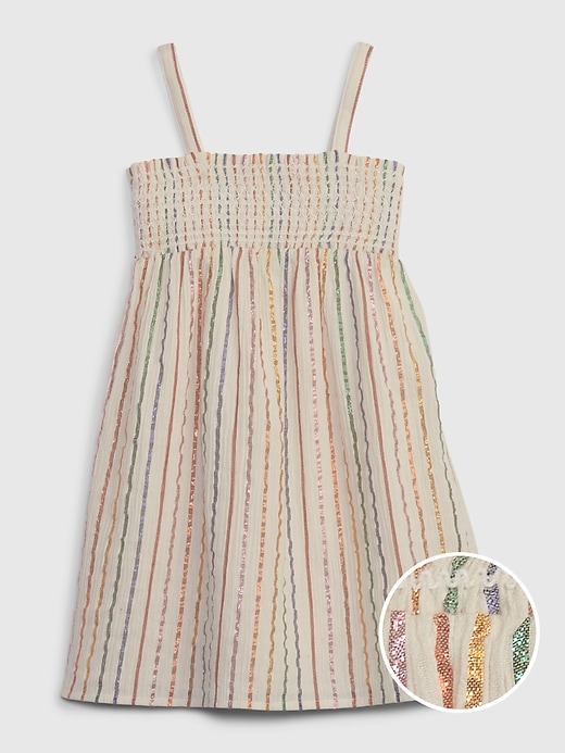 Image number 1 showing, Toddler Shiny Smocked Dress