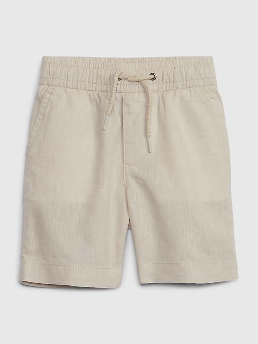 View large product image 1 of 1. Toddler Linen-Cotton Easy Pull-On Shorts