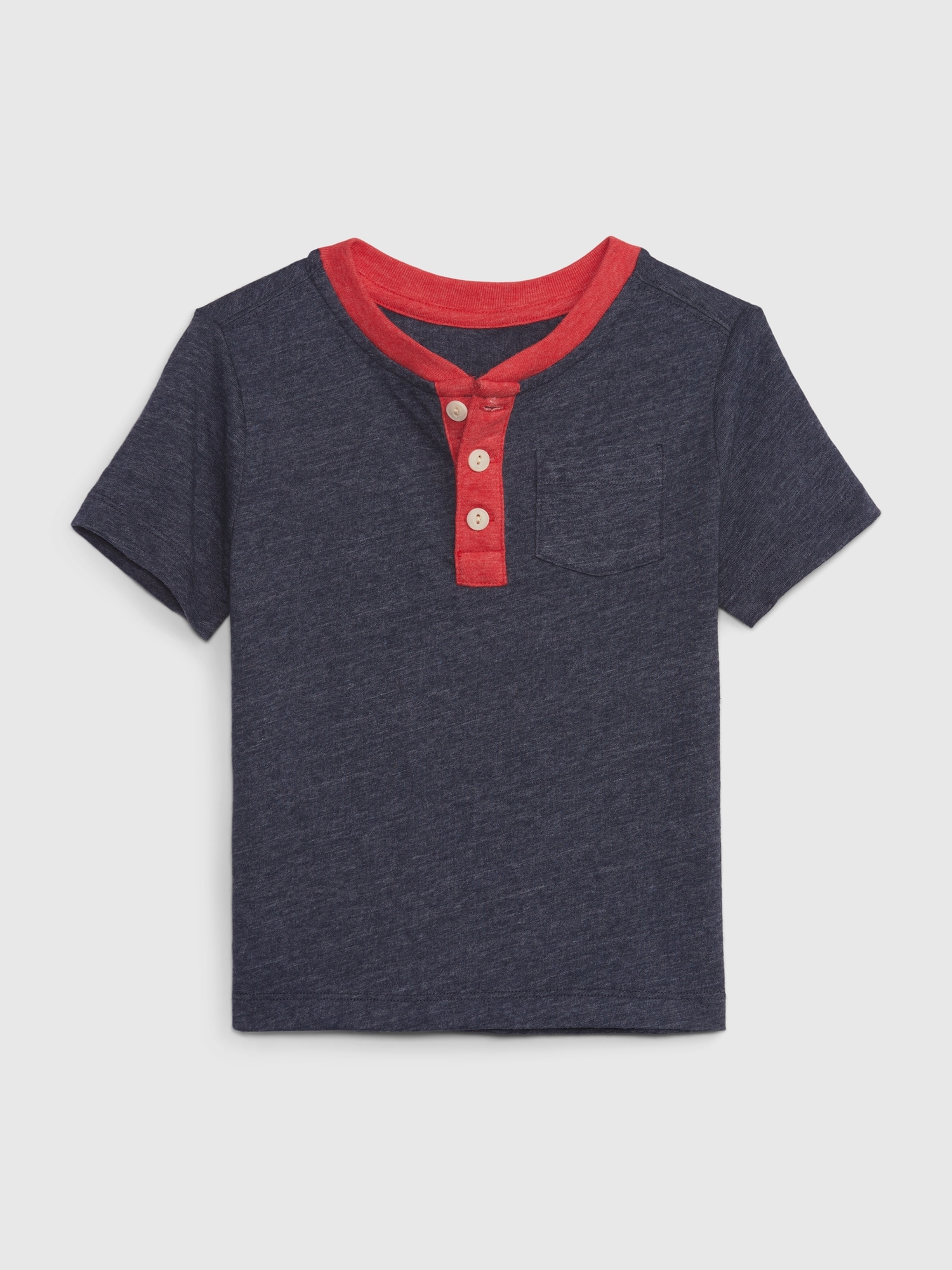 Gap Toddler Henley Pocket T-Shirt blue. 1