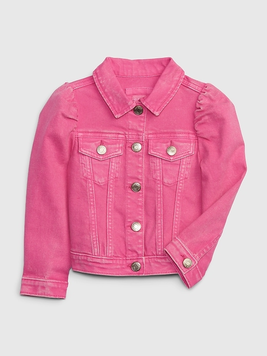 Image number 1 showing, Gap &#215 Barbie&#153 Toddler Puff Sleeve Icon Denim Jacket
