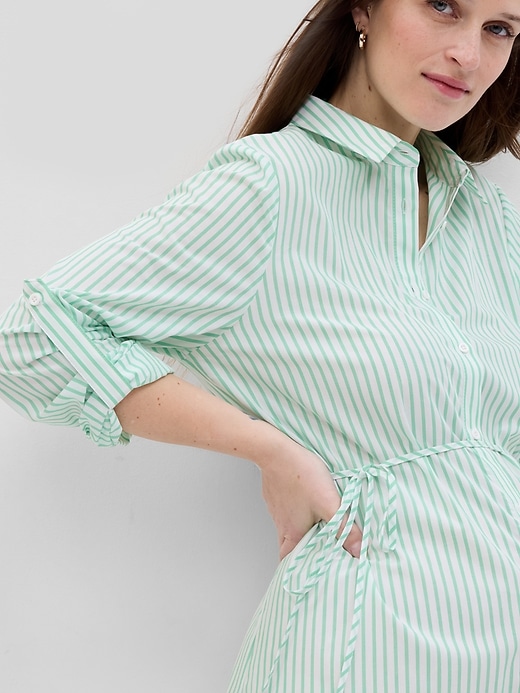 Image number 4 showing, Maternity Tie-Front Shirtdress