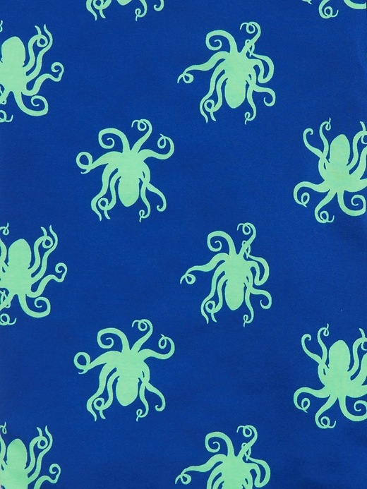 Image number 3 showing, Kids 100% Organic Cotton Octopus PJ Shorts Set