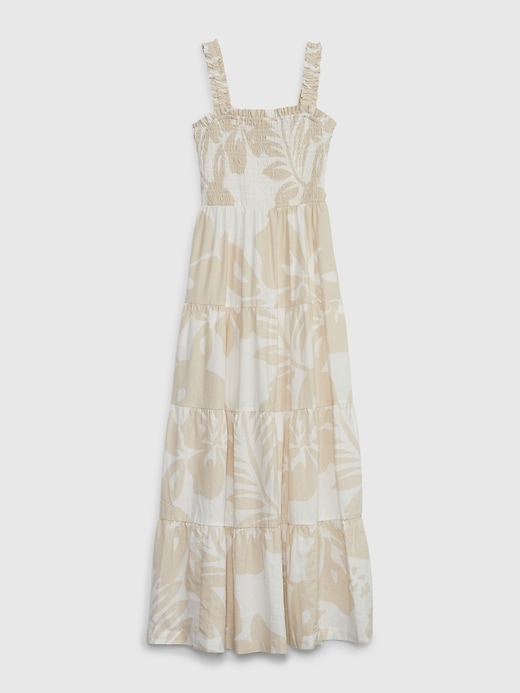 Image number 6 showing, Linen-Blend Tiered Maxi Dress