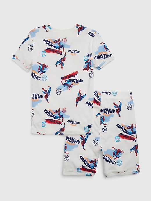 Image number 2 showing, GapKids &#124 Marvel 100% Organic Cotton Spider-Man PJ Shorts Set