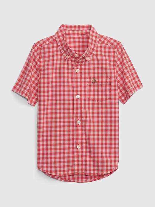 Image number 1 showing, Toddler Checkered Poplin Shirt