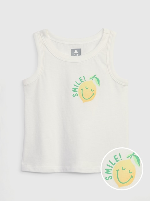 View large product image 1 of 1. Toddler 100% Organic Cotton Mix and Match Graphic Tank Top