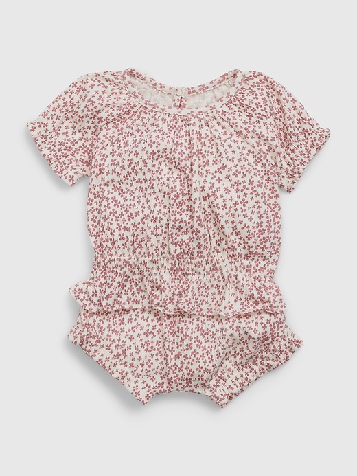 Image number 3 showing, Baby Crinkle Gauze Floral Outfit Set