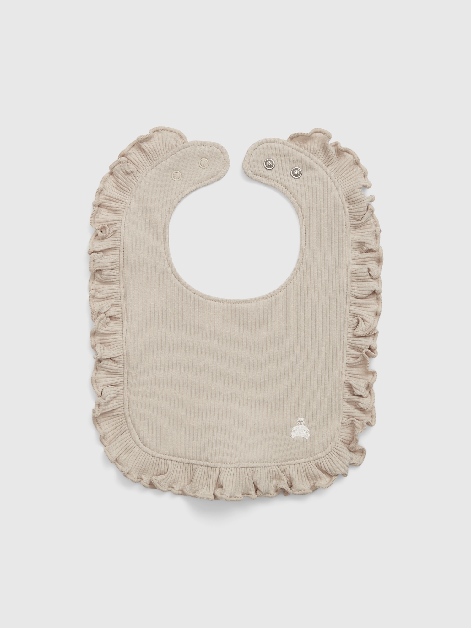 Gap Baby First Favorites TinyRib Bib beige. 1