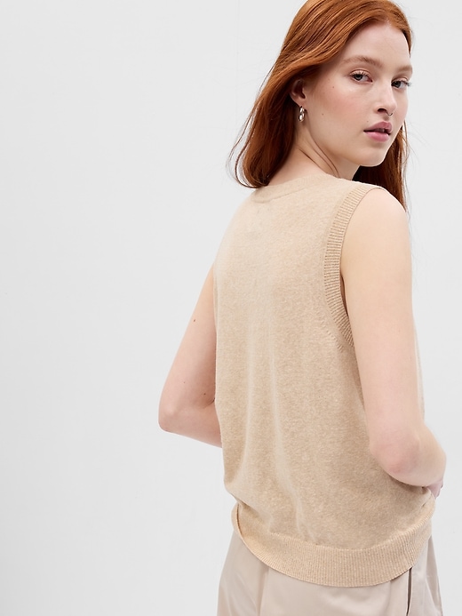 Linen-Blend Sweater Vest | Gap
