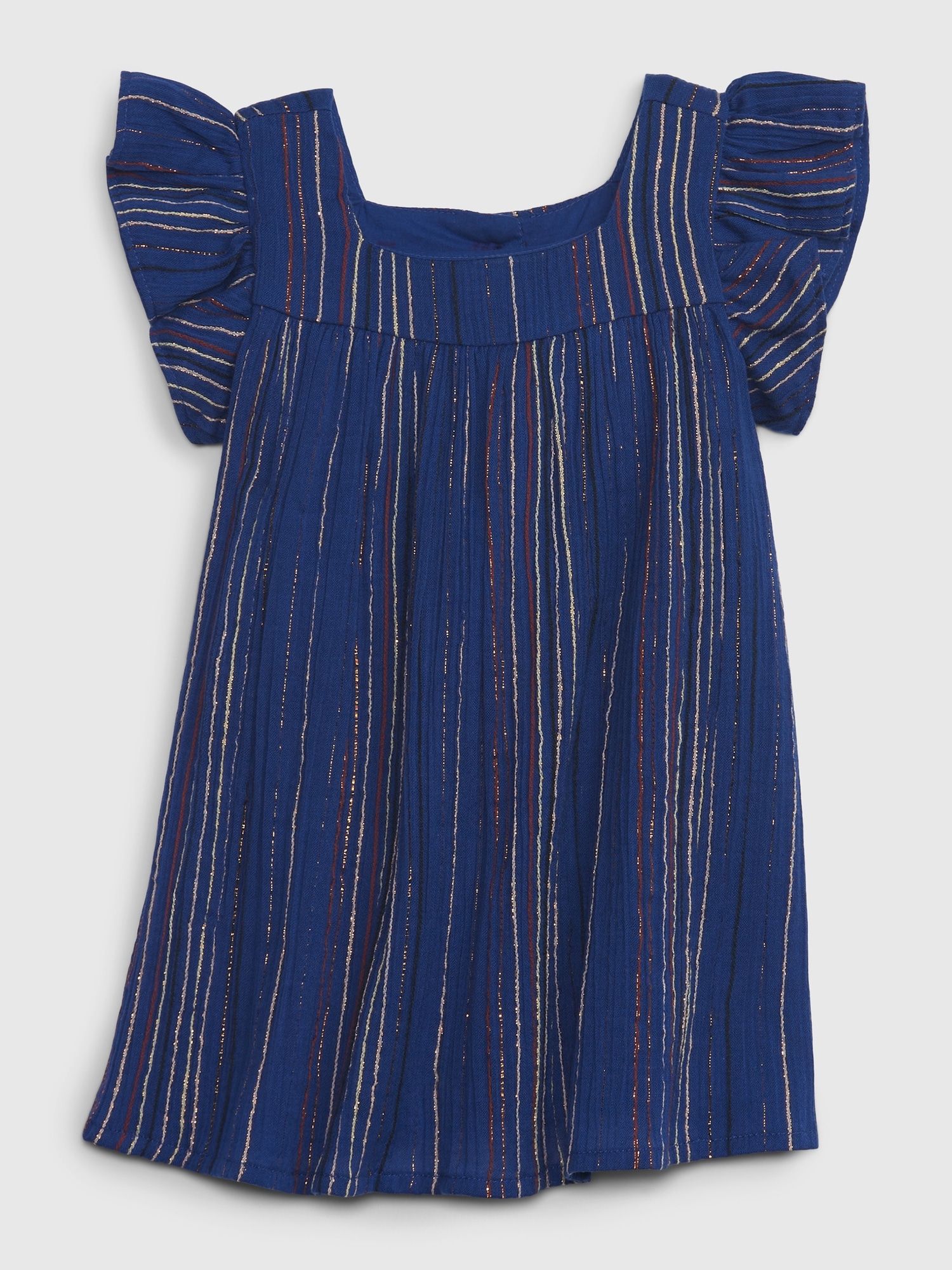 Gap Baby Metallic Stripe Dress In Blue Stripe