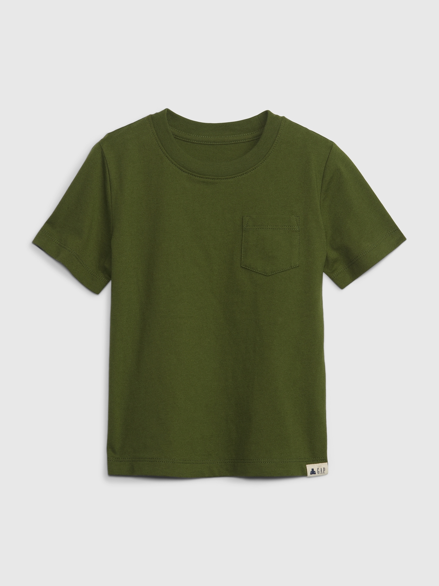 Gap Toddler 100% Organic Cotton Mix and Match Pocket T-Shirt green. 1