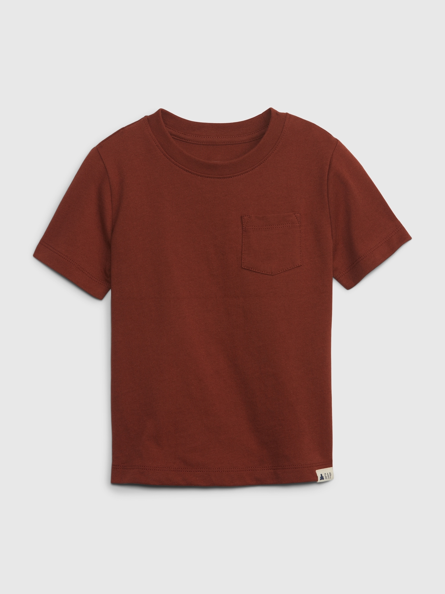 Gap Toddler 100% Organic Cotton Mix and Match Pocket T-Shirt brown. 1