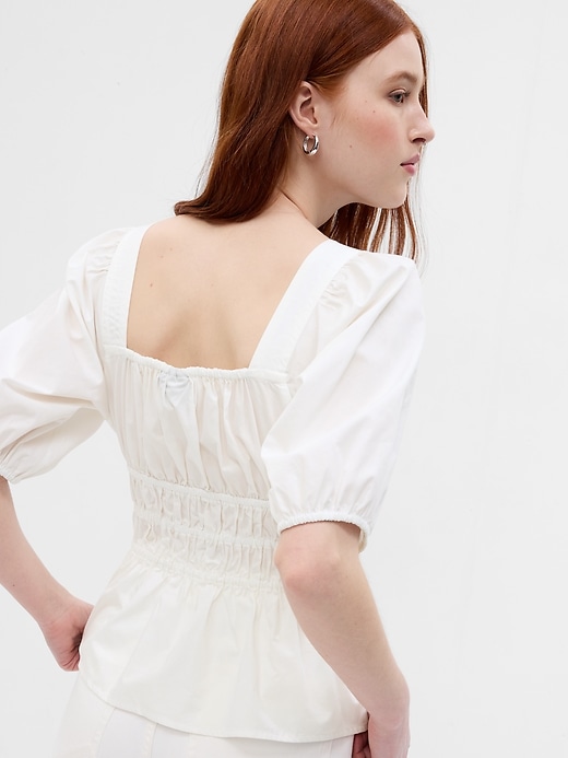 Image number 2 showing, Puff Sleeve Cinched Waist Top