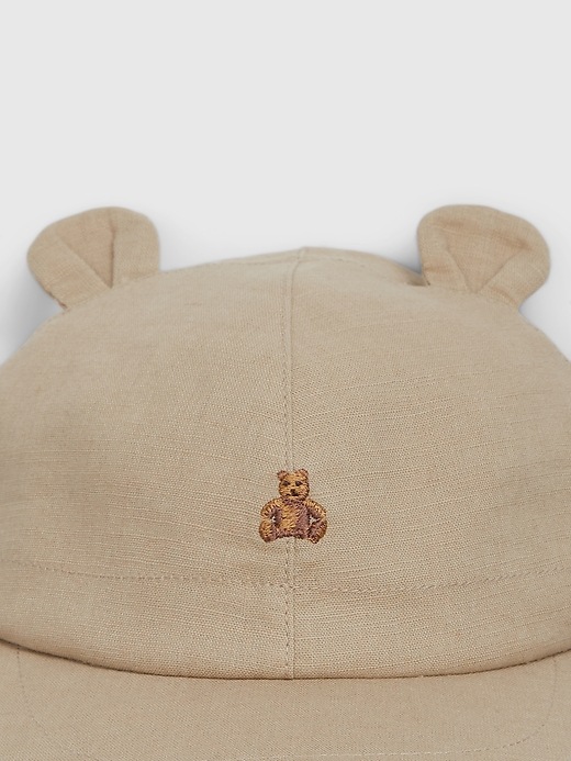 Image number 3 showing, Baby Linen-Cotton Brannan Bear Hat