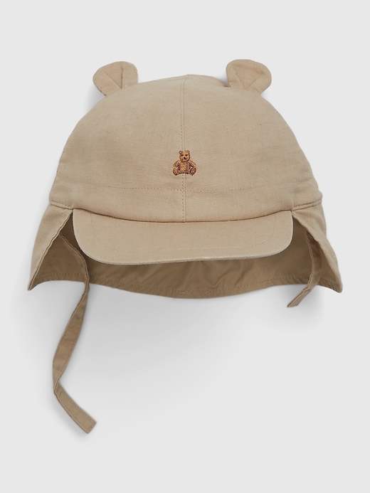 Image number 1 showing, Baby Linen-Cotton Brannan Bear Hat