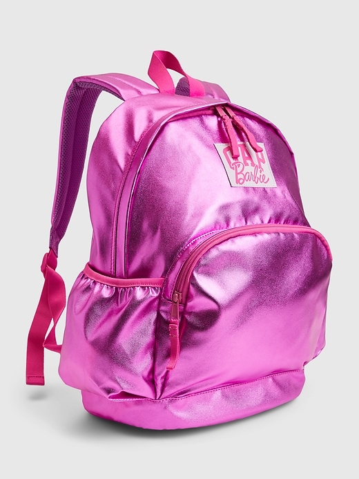 Image number 1 showing, Gap &#215 Barbie&#153 Kids Recycled Arch Logo Metallic Backpack