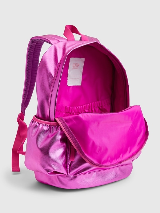 Image number 3 showing, Gap &#215 Barbie&#153 Kids Recycled Arch Logo Metallic Backpack