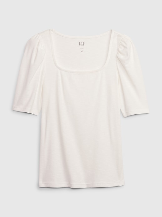 Image number 6 showing, Essential Rib Puff Sleeve T-Shirt