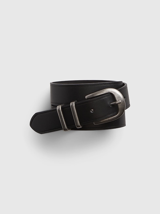 Image number 1 showing, Faux-Leather Western Belt