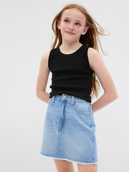 Image number 1 showing, Kids Cropped Rib Tank Top