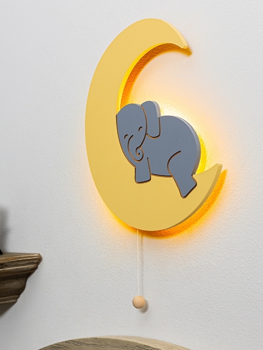 Image number 2 showing, LumiDreams Wall Light Elephant on Moon