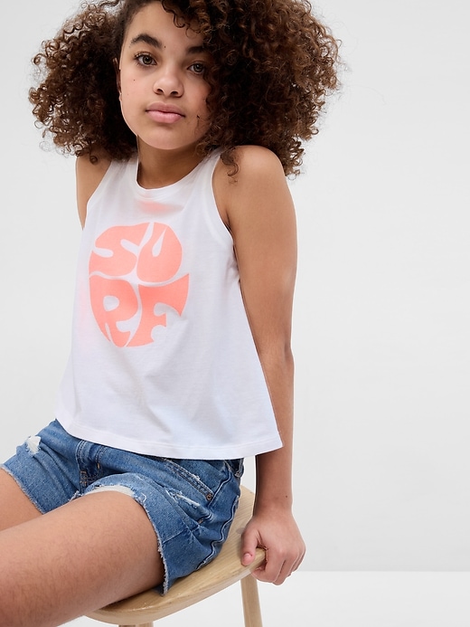 View large product image 1 of 1. Kids Organic Cotton Graphic Tank Top