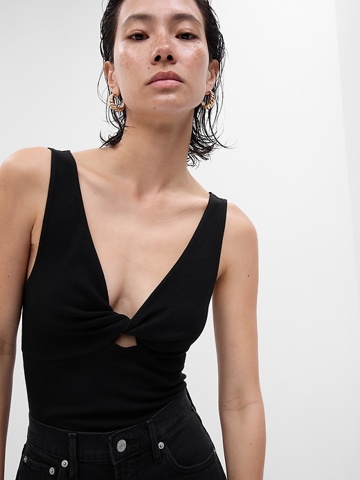 Image number 1 showing, Modern Twist-Front Tank Top