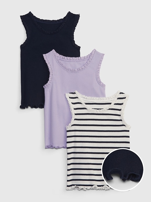 View large product image 1 of 1. Toddler Lace-Trim Tank Top (3-Pack)