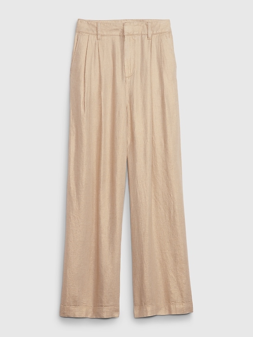 Image number 6 showing, Linen-Cotton Pleated Pants