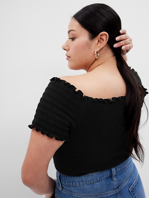 Image number 5 showing, Smocked Off-Shoulder Top