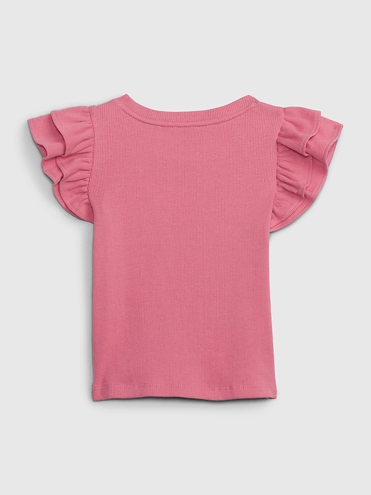 Image number 2 showing, Toddler Flutter Sleeve T-Shirt