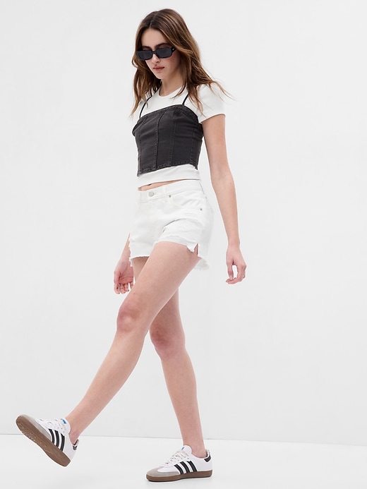 View large product image 1 of 4. Low Rise Denim Beach Shorts