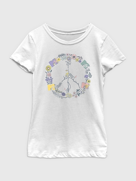 Image number 1 showing, MTV Peace Floral Tee