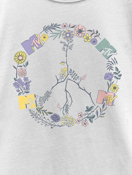 Image number 3 showing, MTV Peace Floral Tee