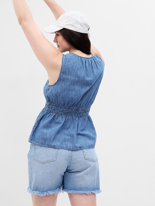 Image number 5 showing, 100% Organic Cotton Denim Top with Washwell