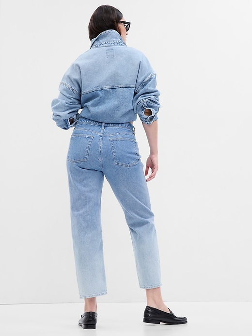 Image number 5 showing, High Rise Ombre Cheeky Straight Jeans with Washwell