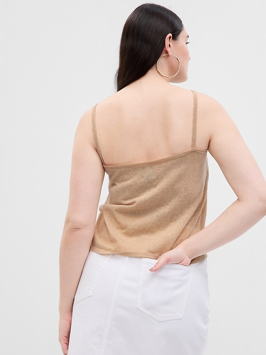 Image number 5 showing, Linen-Blend Sweater Tank Top