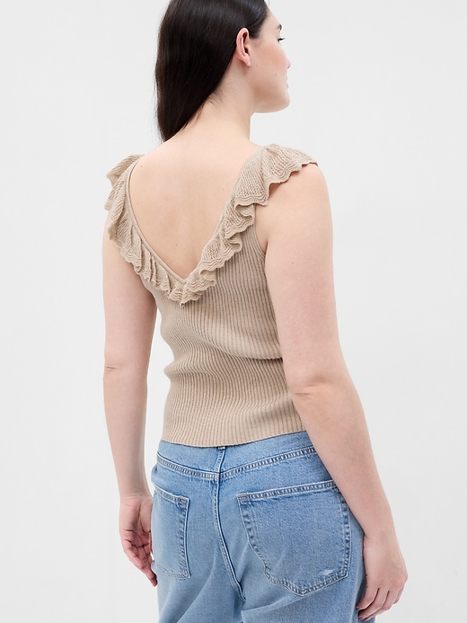 Image number 5 showing, Ruffle Rib Sweater Tank Top